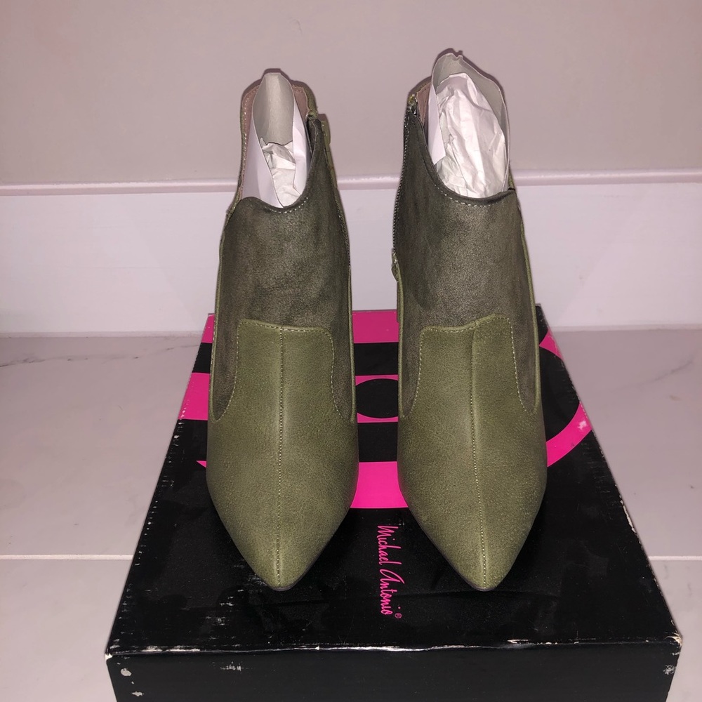 NWT Olive Green Booties